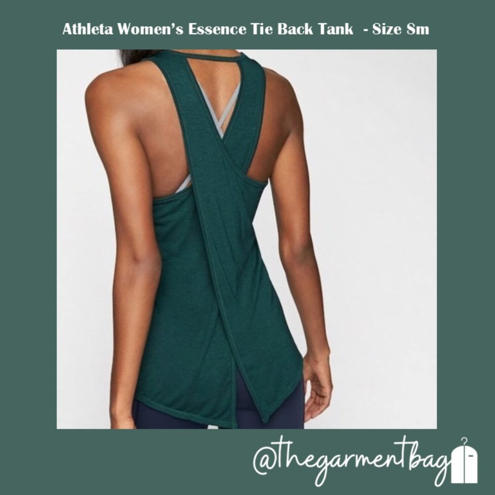 Athletica Women's Essence Tie Back Tank - Teal - Size Sm